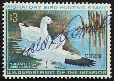 U.S. Used Stamp Scott #RW37 $3 Federal Duck Hunting. Very Fine. Choice! - Image 1 of 2