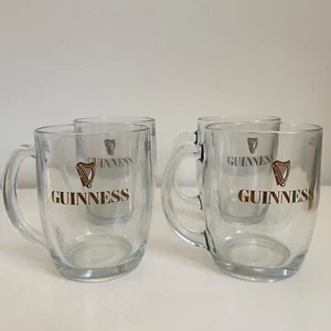 Guinness Pint Beer Mug Glasses 0.5L x 4 Rare Collectable Man Cave Bar Breweriana - Bild 1 von 10
