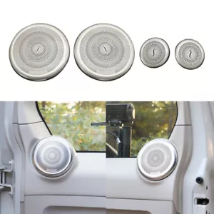 4pcs Steel Stern Door Speaker Audio Ring cover Trim Fit for Mitsubishi Pajero - Picture 1 of 12