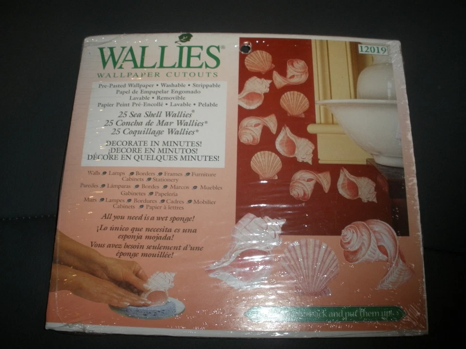 NEW Sealed Wallies Wallpaper Cutouts Sea Shells Item #12019 - Image 1 of 2