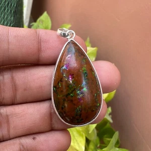 Handcrafted Dragon Skin Opal Pendant 32.05 Ct | Certified Gemstone | 925 Silver - Imagen 1 de 4