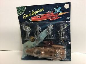 Hong Kong Vintage 1960s Space Explorer Ship With OK Spacemen Mint Carded Rare