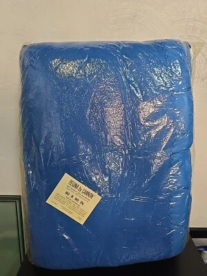 NIP Cannon "Regina" full / double blanket 80" x 90" solid blue 50/50 MADE IN USA - Image 1 of 3