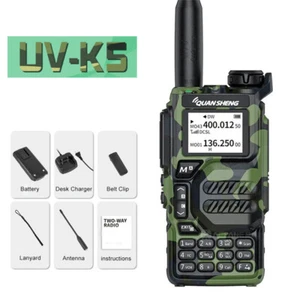 UV-K5 5W Dual Band Walkie Talkie Rechargeable Two Way Radio VHF/UHF NOAA Weather - Picture 1 of 9