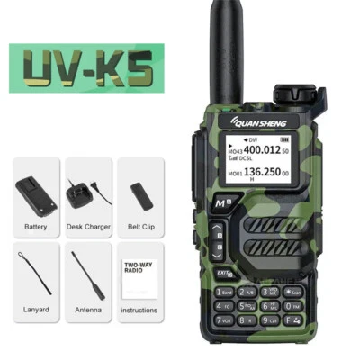 UV-K5 5W Dual Band Walkie Talkie Rechargeable Two Way Radio VHF/UHF NOAA Weather - Image 1 of 4