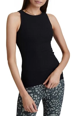 Camiseta sin mangas Varley Oscar Rib en negro, talla X-pequeña Foto 1 de 4