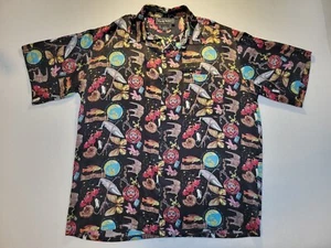 Vintage '94 Nicole Miller Limited Rare Silk American Museum Of Natural History L - Picture 1 of 8