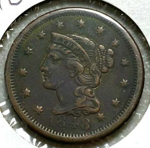 1848 1C Braided Hair Cent (64034) Cover