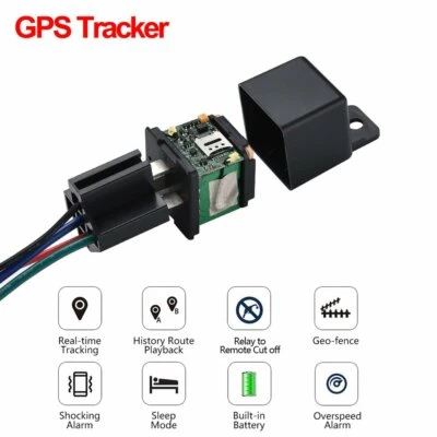 Mini Relè GPS Tracker Auto Carburante Taglio GPS Localizzatore Auto Avviso Overspeed