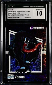 2024 Spider-Man Renditions Impel Verve #38 Venom /90 CGC 10 ๐ Pop 1 - Picture 1 of 2
