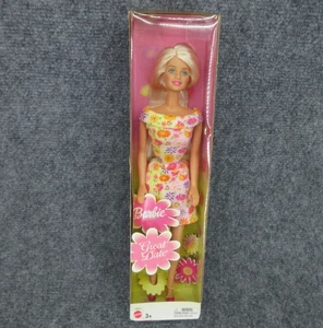 Barbie Great Date Puppe B2818 blond Blumen Kleid Mattel Neu in Box Neu in OVP rosa - Bild 1 von 9