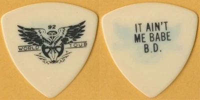 Bob Dylan 1992 Good as I Been to You tour It Ain't Me Babe B.D. Guitar Pick - Image 1 of 3