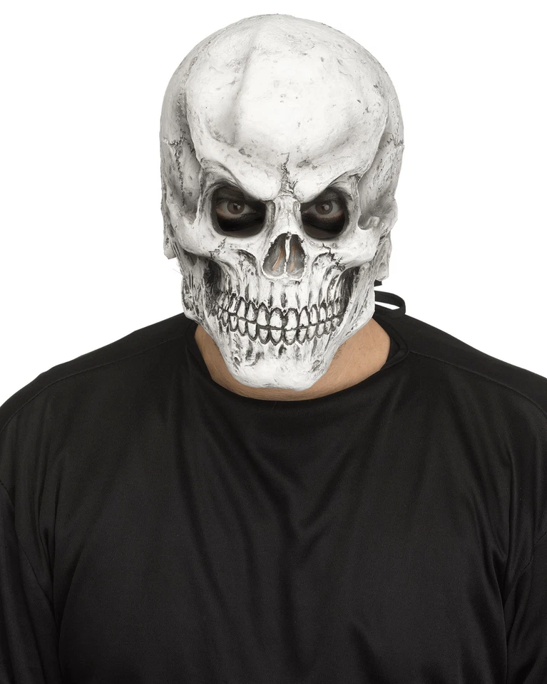 Fun World Realistic White Skeleton Skull Adult Costume Mask - Image 1 of 1