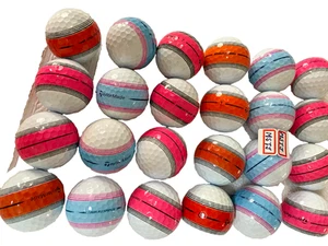 24 TaylorMade Tour Response Mixed Color Stripe 5A(AAAAA)Balls (MSTJ) - Picture 1 of 1
