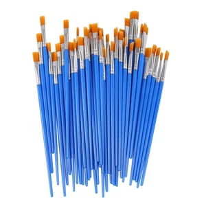 1X(Paint Brushes Set 50 Pcs Kids Nylon Flat Hair Small Oil Watercolor1011 - Picture 1 of 8