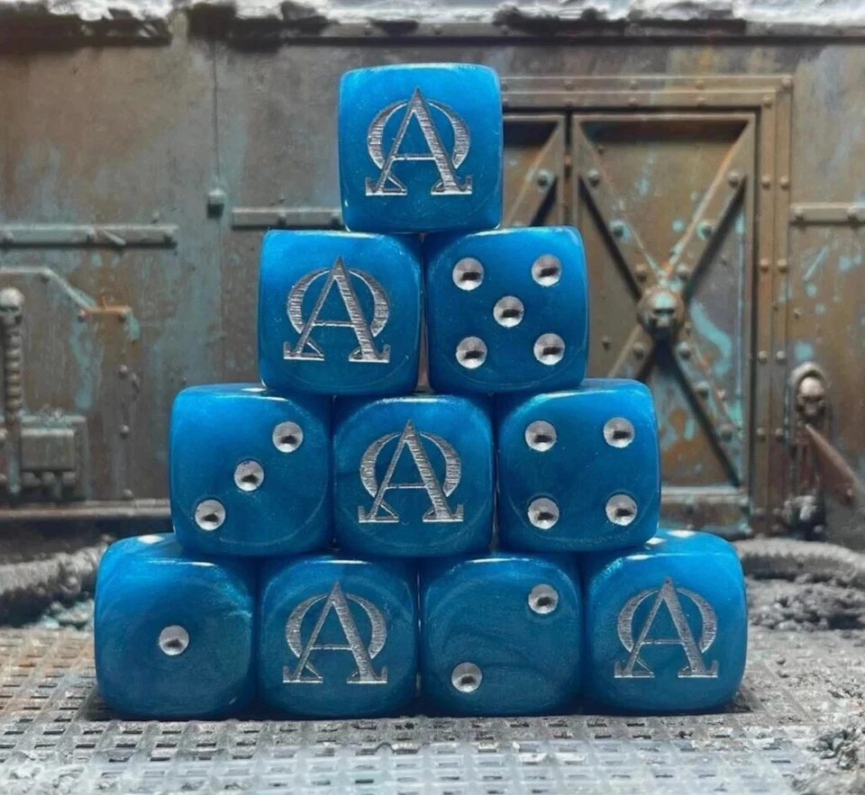 DA SCRAPYARD ORK Alpha & Omega - Custom Inspired Dice, ideal for Tabletop Games