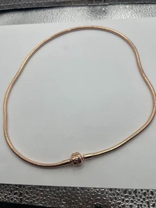 PANDORA Moments Necklace Chain S925 ALE Rose gold 45cm Snake Charm Necklace - Picture 1 of 3