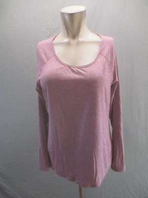 RBX Size M Womens Pink Long Sleeve Crew Neck Activewear Base Layer Pull Over 826 - Image 1 of 4