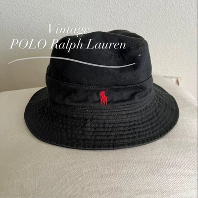 Sombrero Cubo Ralph Lauren Muy Bueno Años 90 Hecho en Taiwán Negro Talla L Mujeres Vintage Límite Foto 1 de 4