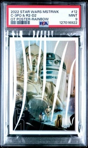 2022 Topps Star Wars Masterwork Original Trilogy Posters C-3PO R2-D2 /299 PSA 9 - Picture 1 of 2