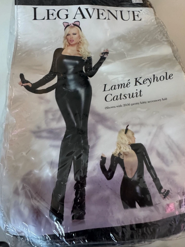 DISFRAZ DE Halloween - lady gaga - wm - pequeño - avenida de piernas - traje de gato ojo de cerradura cojo  Foto 1 de 4