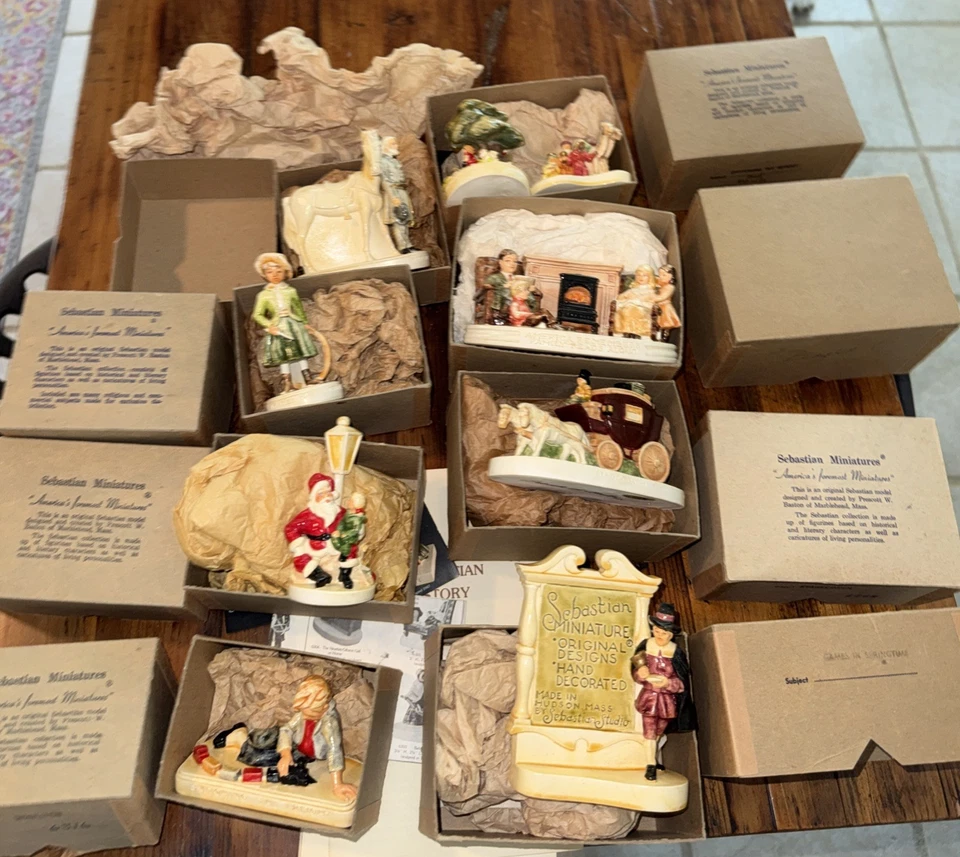 Lote 9 miniaturas de Sebastián con cajas figuras americanas ~ de colección 3 Literatura firmada Foto 1 de 4