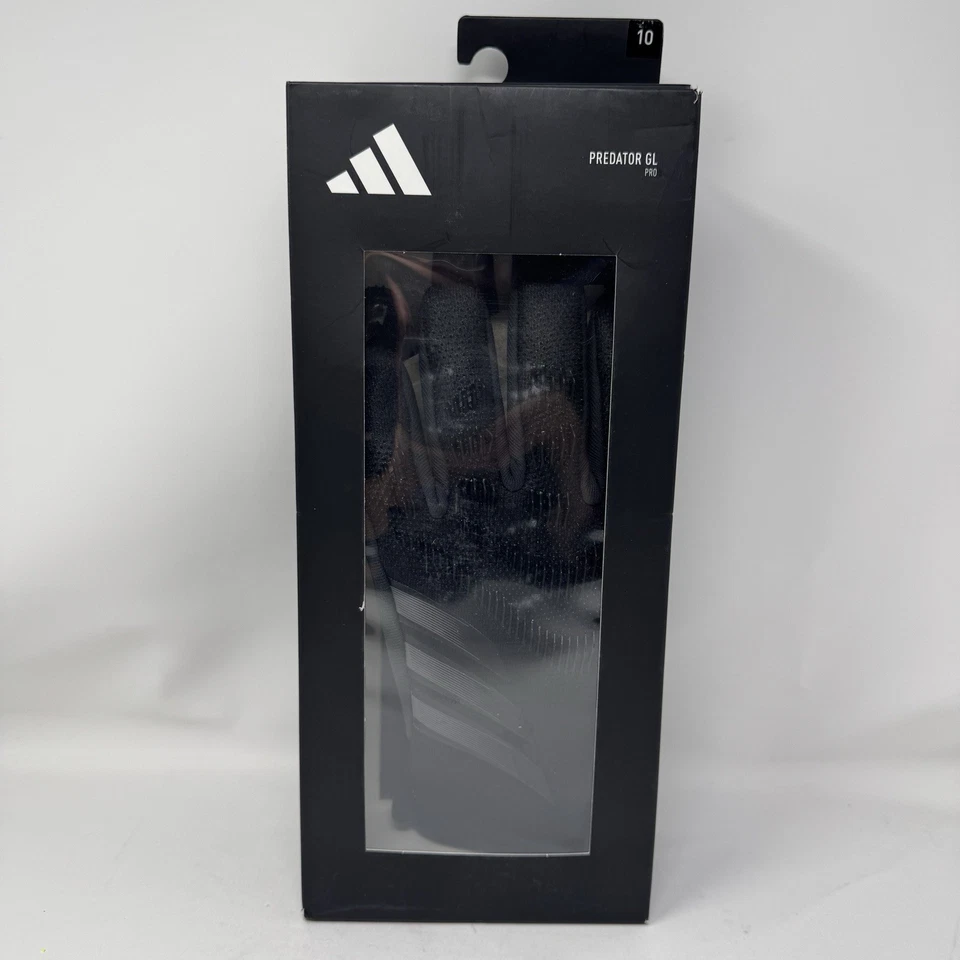 Adidas Predator GL Pro Goalkeeper Soccer Gloves Triple Black IQ4033 Mens Sz 10