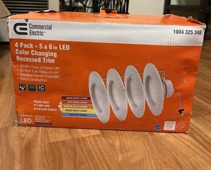 Commercial Electric Reassessed Color Changing LED Retro Fit Fixtures; 4 Pack - Picture 1 of 3