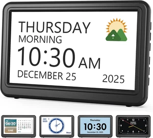 Clock with Day and Date for Elderly, 7" Large Display Digital Calendar Day Clock - Picture 1 of 12