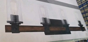 Kichler Barrington 29.5-in 4-Light Distressed Black Rustic Vanity Light - Picture 1 of 5