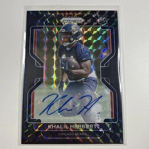 Panini Prizm Khalil Herbert 2021 novato negro finito automático 1/1 #425 - Imagen 1 de 2
