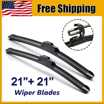 (Set of 2) 21"&21" Fit For Nissan NV3500 2019-2013 Car Windshield Wiper Blades Foto 1 de 4