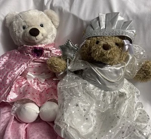 LOT OF 2 BUILD A BEAR BEAR PRINCESSES 1-LEGO & 1-FAIRY CUTE!!!! - Imagen 1 de 11