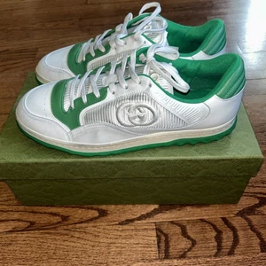 GUCCI MAC80 Tela Cuero Hombre Off-White 749896 AAB79 9148 Talla 9+ (US 10) - Imagen 1 de 7