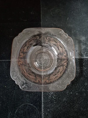 Federal Glass Pink Madrid Pattern ~ Set of 8 Bowls Depression Glass 7" - Image 1 of 4