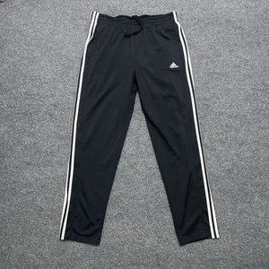 Adidas Sweatpants Mens Large Black White Stripes Athletic Lightweight - Picture 1 of 11