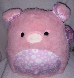 Peluche Squishmallows FuzzAMallows Peter the Pink Pig 12" nuevo con etiquetas - Imagen 1 de 2