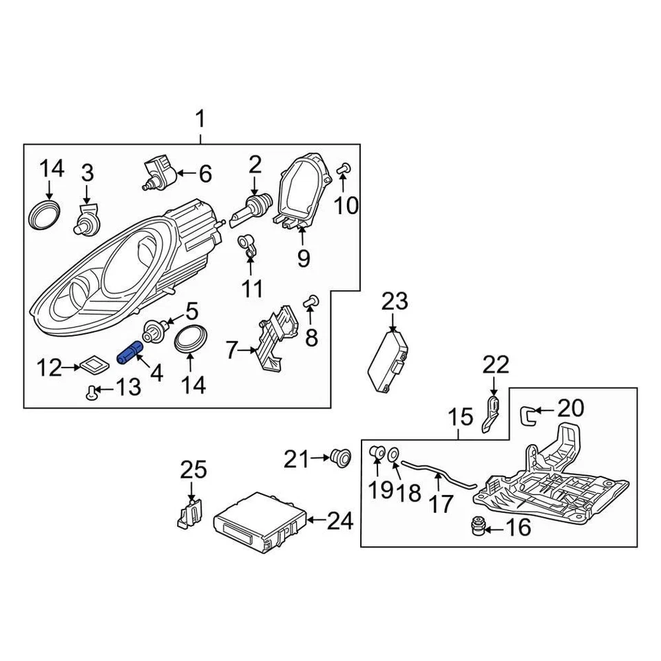 For Porsche Boxster 2009-2016 Porsche Turn Signal Light Bulb - Изображение 1 из 4