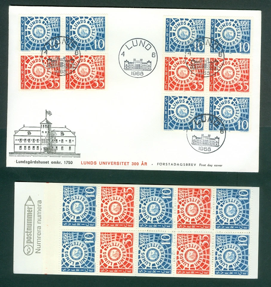 Sweden. 1968 FDC  Cachet + Booklet. Mnh. Lund University 3oo Year. Sc.# 781A. - Image 1 of 1