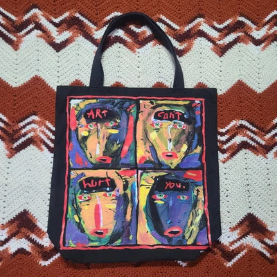 Bolso de lona Fred Babb Art Can't Hurt You de 1990 Foto 1 de 4