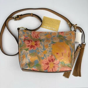Borsa a tracolla Patricia Nash Voletta in pelle con zip superiore rosa agrumi - Foto 1 di 7