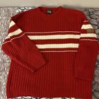 South Pole Authentic Mens XXL Sweater Red Striped Vintage