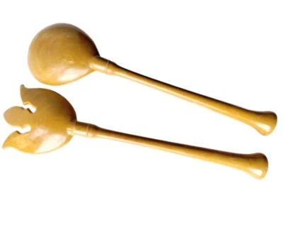 MCM Melamine Butterscotch Gold Salad Server Set Retro Kitchencore Vintagecore - Image 1 of 4