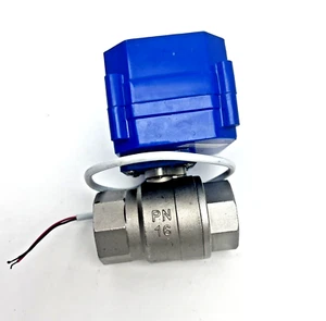 VÁLVULA DE BOLA MOTORIZADA 1" SS NPT 9-24V AC/DC ELÉCTRICA - Imagen 1 de 4