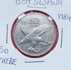 BOTSWANA 1984 50 Thebe FISH EAGLE coin (Large)