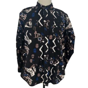 Wrangler Men's XL Vtg Western Aztec Button-Up Shirt Multicolor Brush Popper - Picture 1 of 10