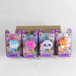 Polly Pocket Pet Connects versiegelt 4er Pack Sortiment Axolotl, Fuchs, Panda, Igel - Bild 1 von 5
