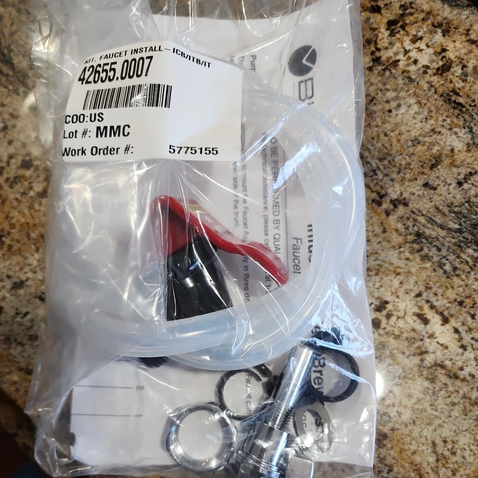 Bunn 42655.0007 FAUCET INSTALL KIT, ICB ITCB ITB HV, 03260.0033, 45946.0001