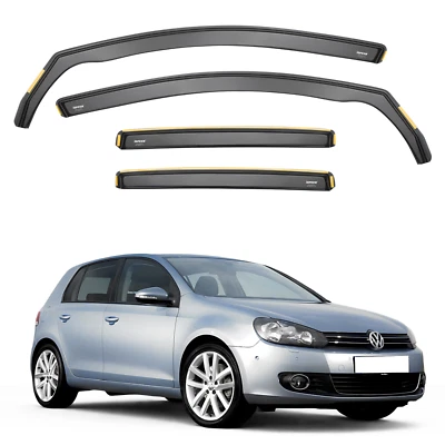 ISPEED Wind Deflectors For Volkswagen VW Golf MK6 2008-2013 5 Door Hatchback - Image 1 of 4