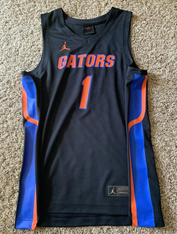 NEW Nike Jordan Florida Gators #1 Basketball Jersey Mens Medium Black Cover